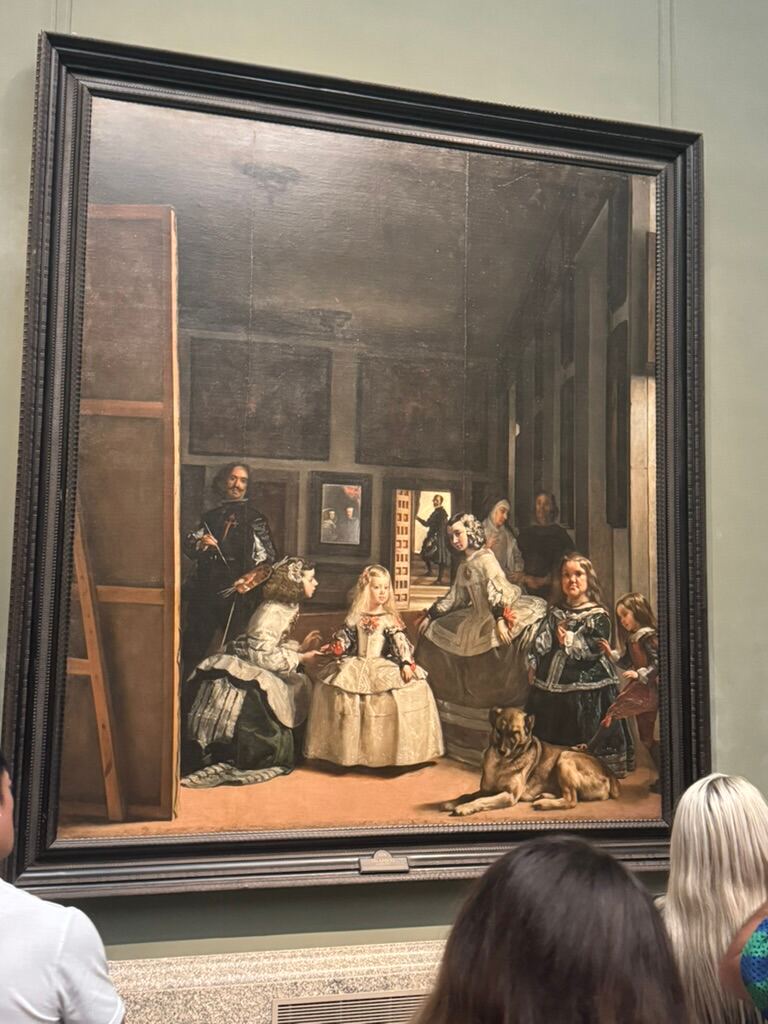 Vel&aacute;zquez&rsquo; Gem&auml;lde Las Meninas im schwarzen Rahmen